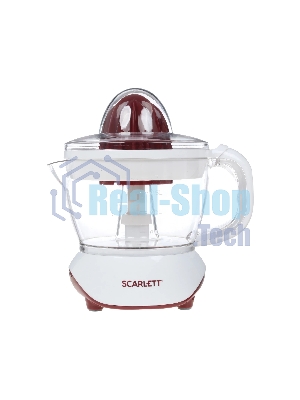 Соковыжималка Scarlett SC-JE50C06 белый/коричневый, цитрусовая, 25 Вт, 700 мл, механическое