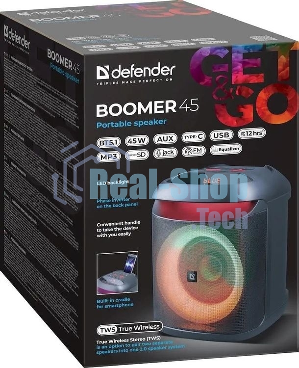 Портативная акустика Defender Boomer 45