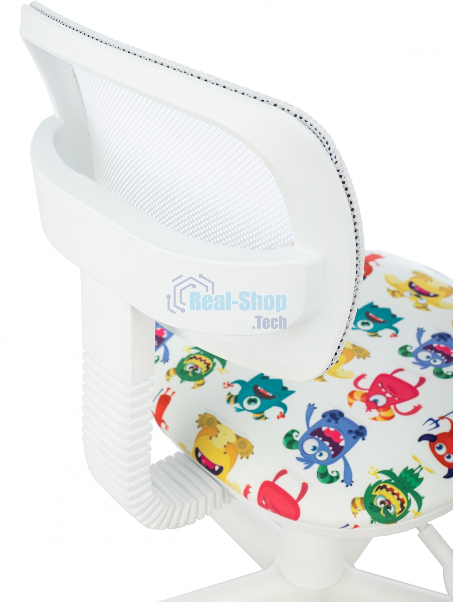 Кресло детское Бюрократ CH-W299 белый TW-15 мультиколор сиденье монстры сетка/ткань крестов. пластик