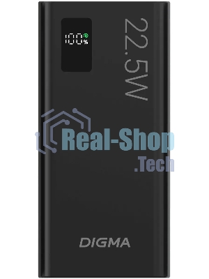 Портативный аккумулятор Digma DGPF30A 30000mAh QC3.0/PD3.0 22.5W 3A 4xUSB-A/USB-C черный