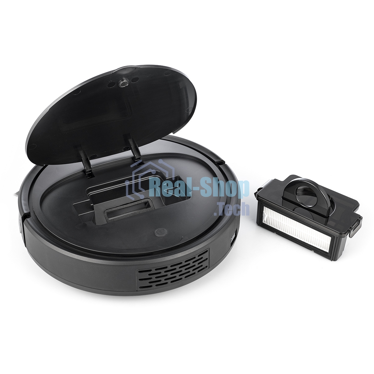 Робот-пылесос Centek CT-2701 черный, 25 Вт, 2000 мAч Li-Ion, уборка сухая/влажная, пылесборник контейнер 0.22 л