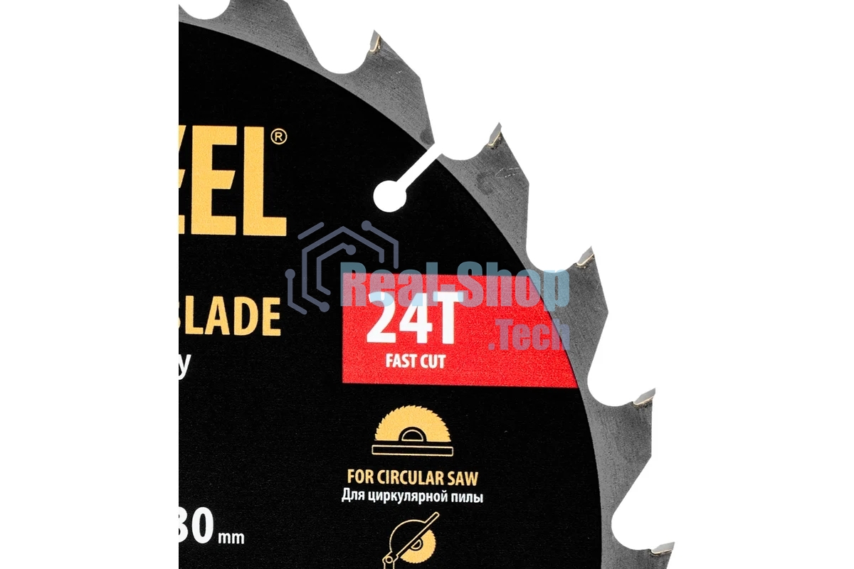 Пильный диск по дереву Denzel ф250 х 30 мм, 24 зубьев 733567