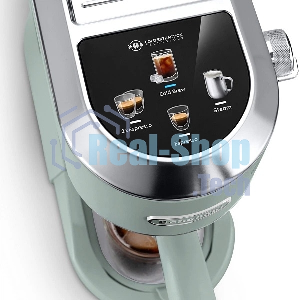 Кофеварка рожковая Delonghi EC890.GR зеленый, молотый, 1,1 л, 1450 Вт, 15 бар