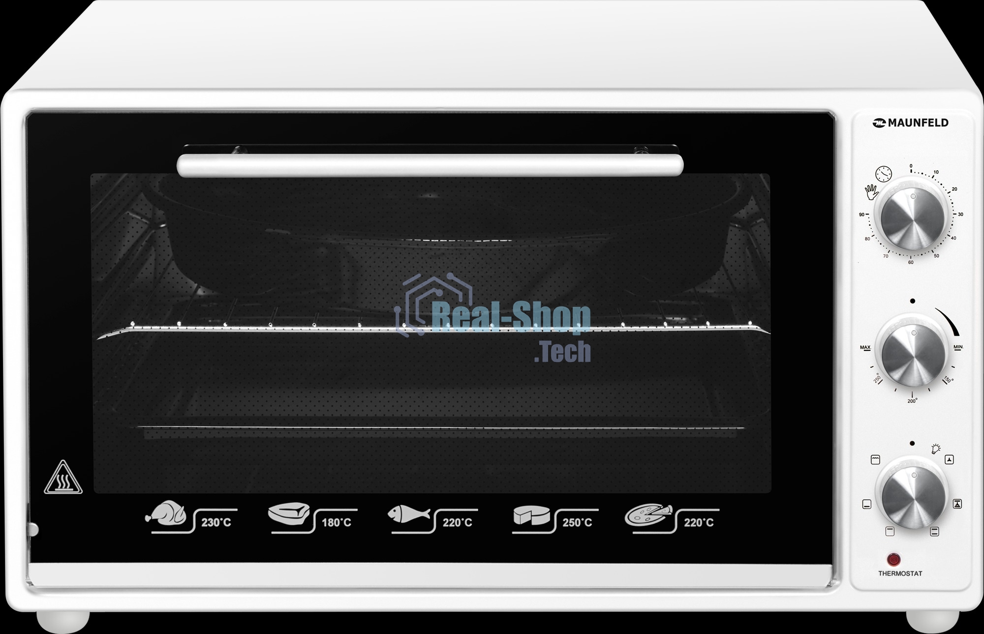 Мини-печь Maunfeld CEMOA.456.W ширина 60 см, механическое управление, 45 л,конвекция, белый