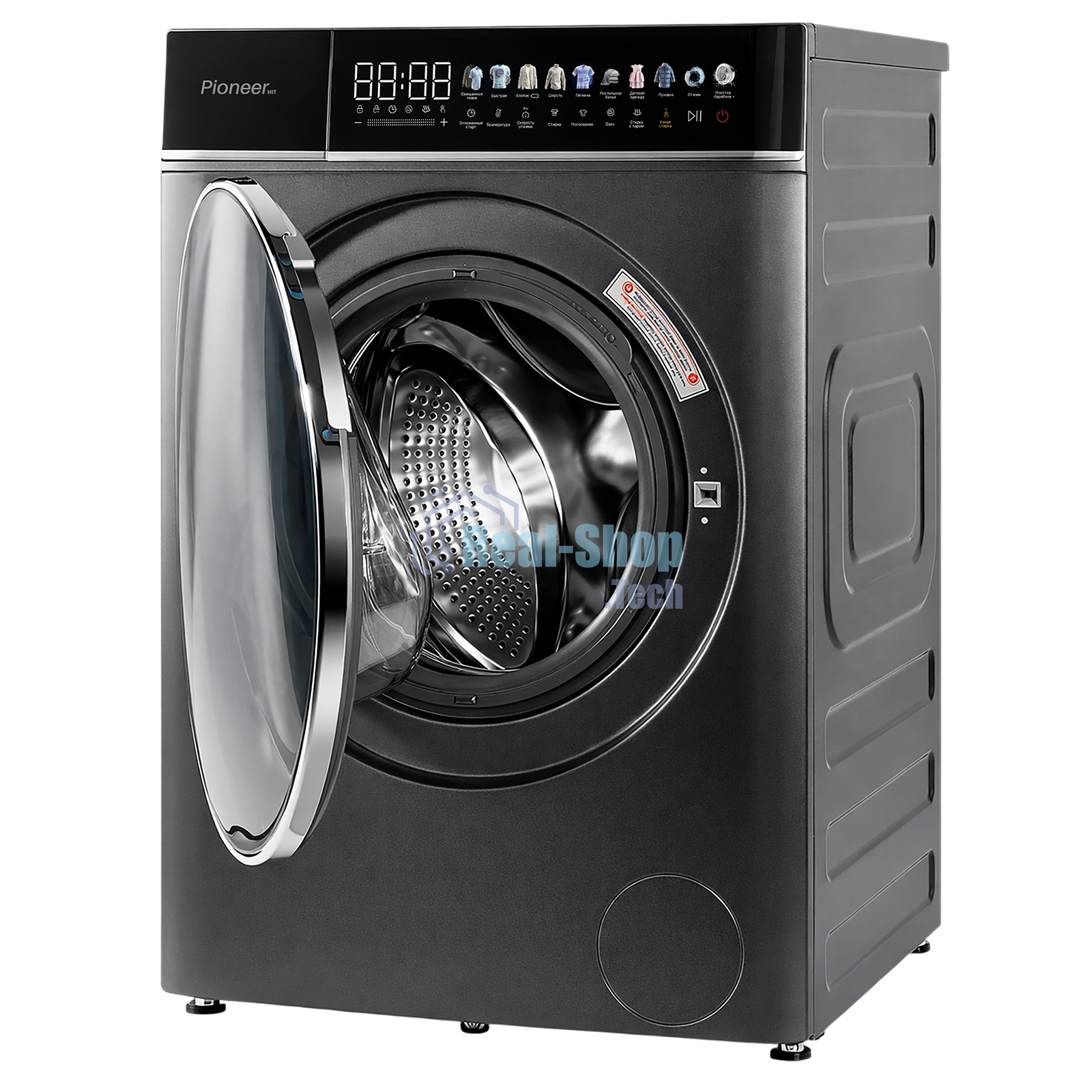 Стиральная машина Pioneer WM-248006BG темно-серый, загрузка фронтальная 8 кг, 1400 об/мин