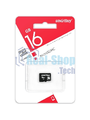 Флеш карта SDmicro Card 16Gb Smartbuy Сlass 10 (без адаптеров)