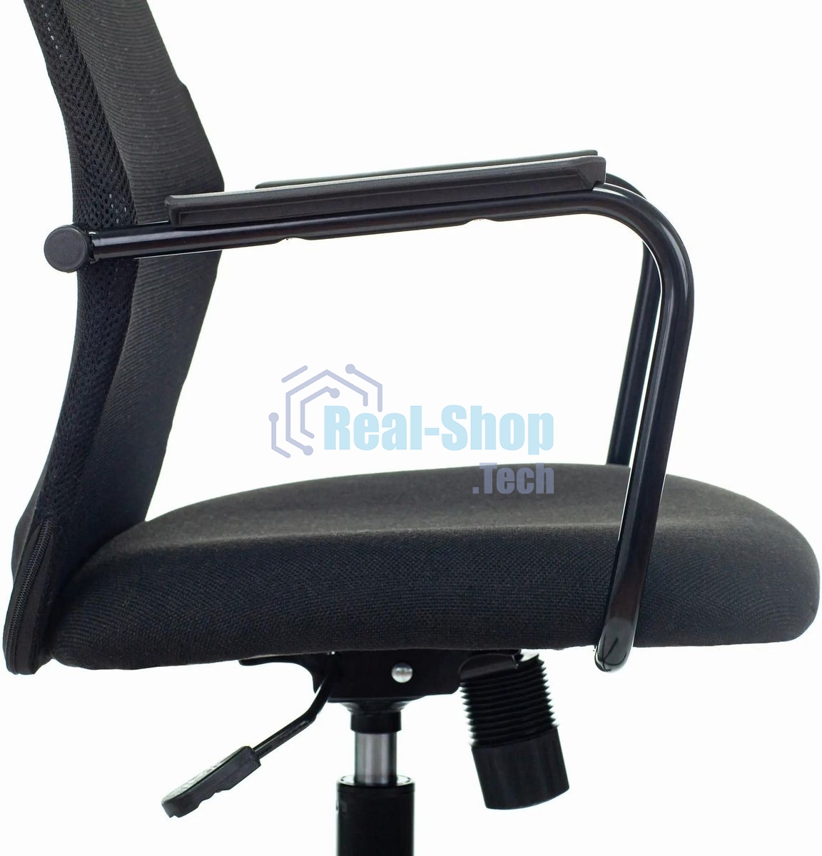 Кресло компьютерное Бюрократ KB-5M TW-01 3C11 черный, сетка/ткань, с подголов. крестовина металл черный