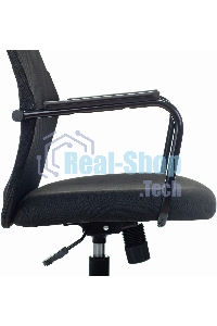 Кресло компьютерное Бюрократ KB-5M TW-01 3C11 черный, сетка/ткань, с подголов. крестовина металл черный