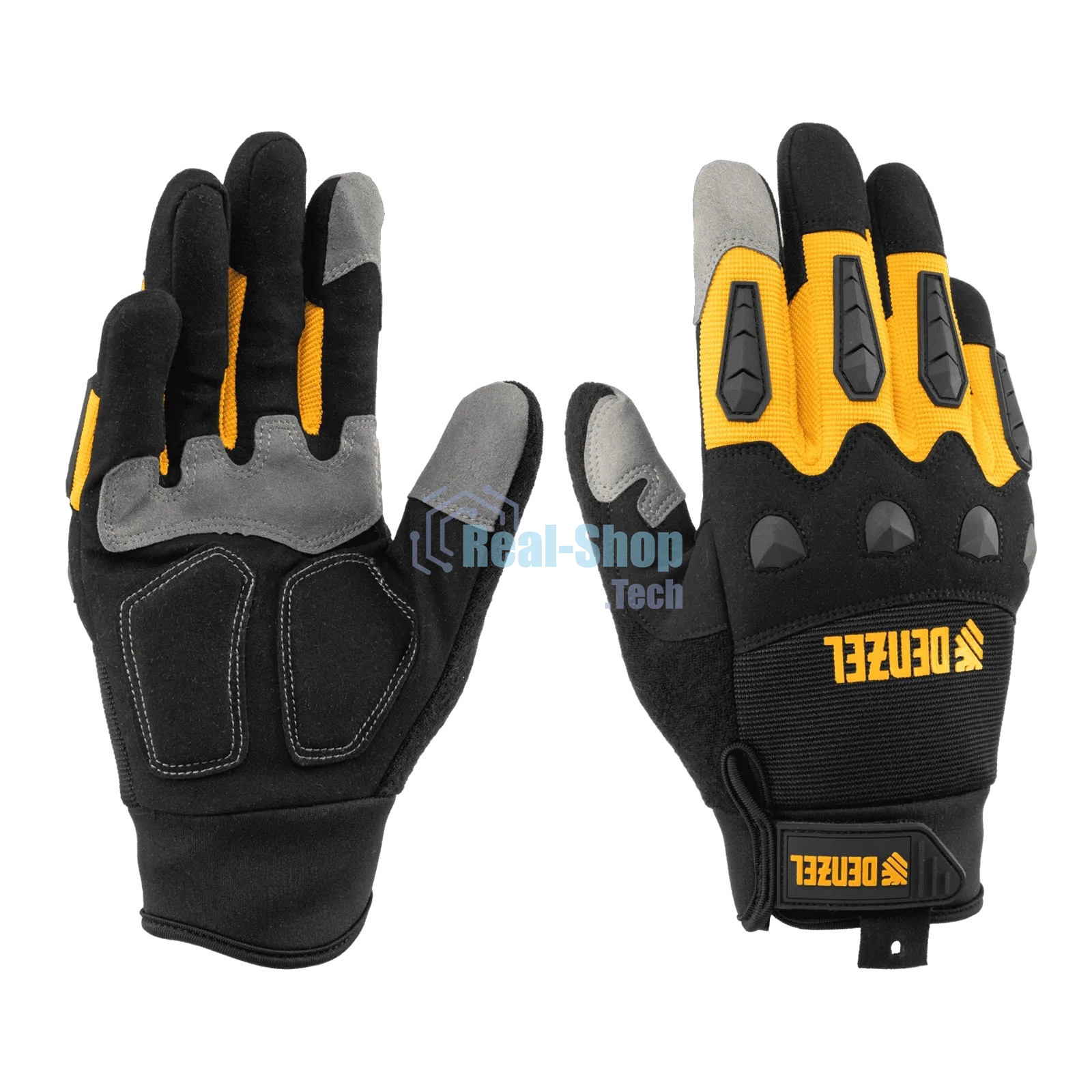 Перчатки универсальные Denzel 68002 усиленные, с защитными накладками, размер 9