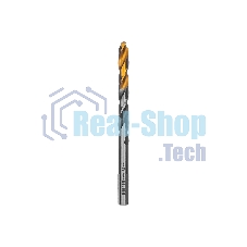 Сверло спиральное по металлу Denzel 7,5 x 109мм, Р6М5, Golden Tip, многогранная заточка