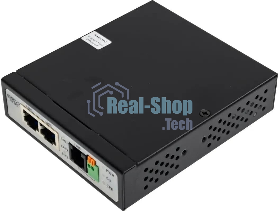 Удлинитель Ethernet Osnovo TR-IP2 (VDSL) на 2 порта до 3000м (необходимо 2 устройства)