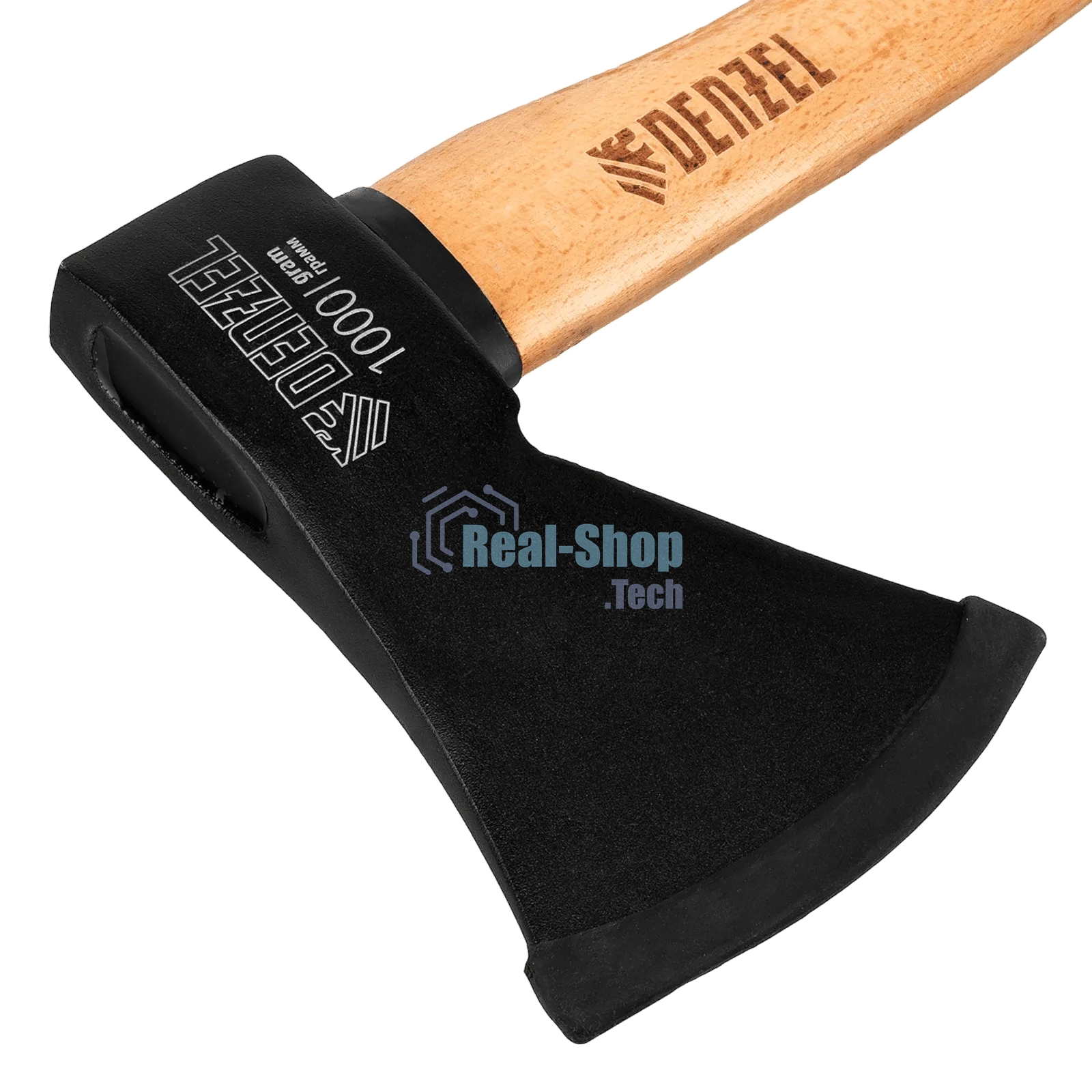 Топор Denzel 1000 г, кованый, буковое топорище