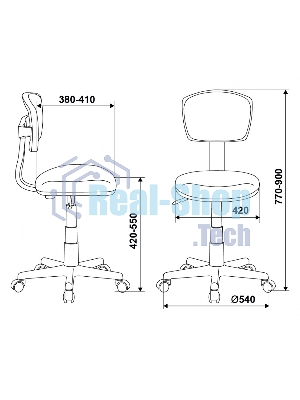 Кресло Бюрократ CH-W299 белый, сетка, 120 кг
