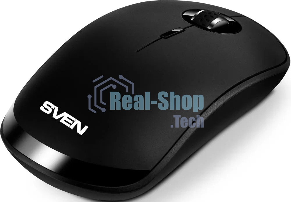 Мышь беспроводная SVEN RX-570SW черный, 1600 dpi, радиоканал, Bluetooth, USB, кнопки - 4