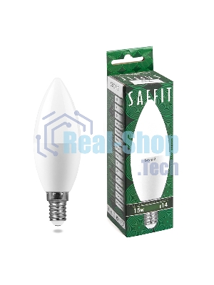 Лампа светодиодная SAFFIT SBC3715 LED 15Вт Е14 белый матовая свеча