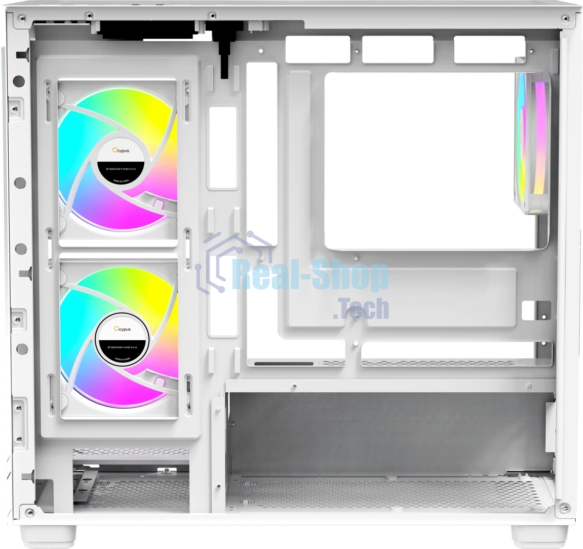 Компьютерный корпус Case Ocypus Gaммa C52 WH ARGB mATX/win/white/3 ARGB fans/no PSU/Tempered Glass