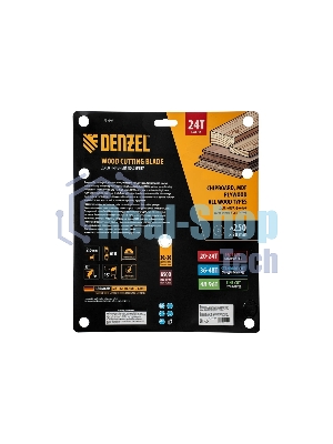 Пильный диск по дереву Denzel ф250 х 30 мм, 24 зубьев