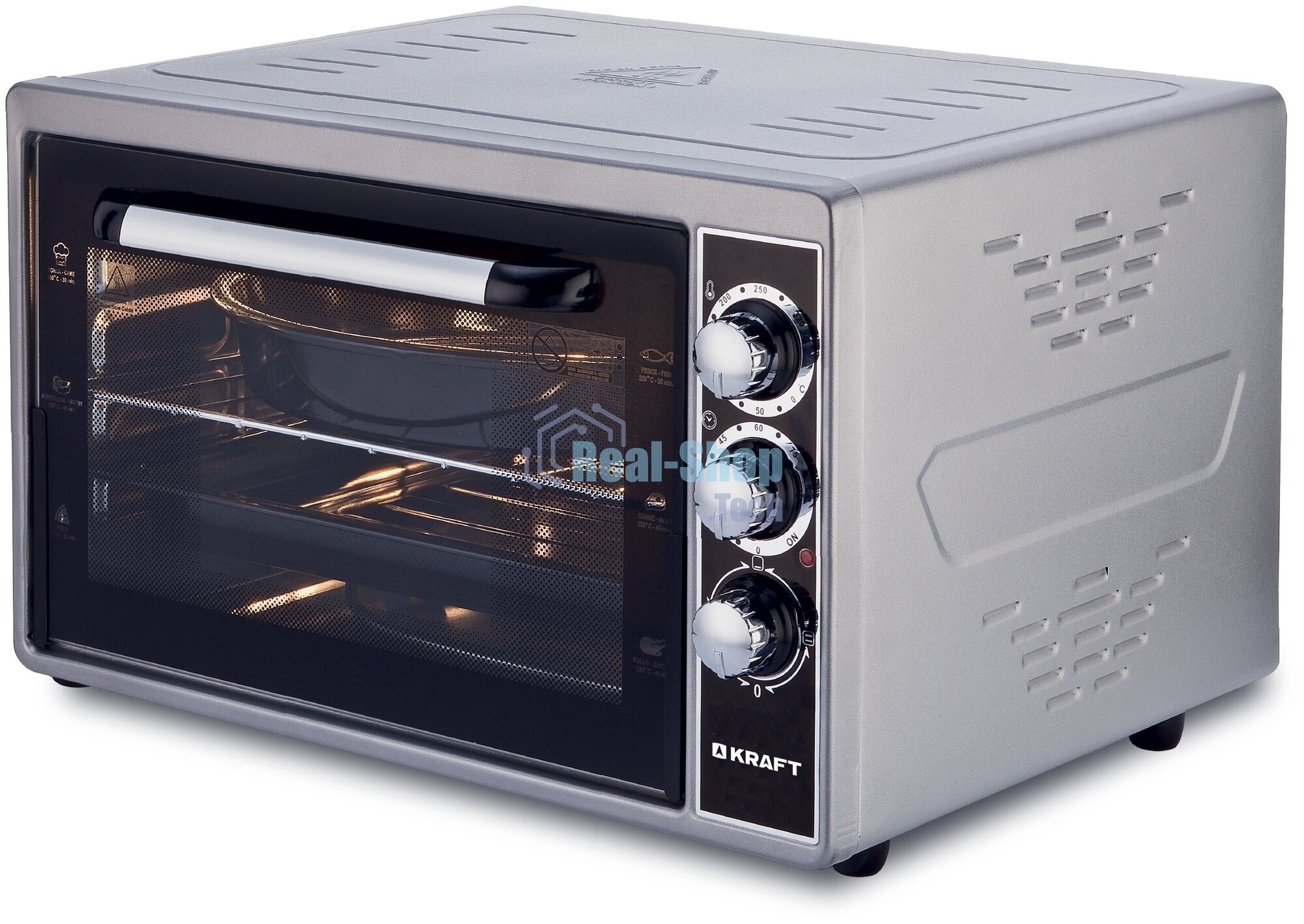 Мини-печь Kraft KF-MO3801GR серый, 38 л