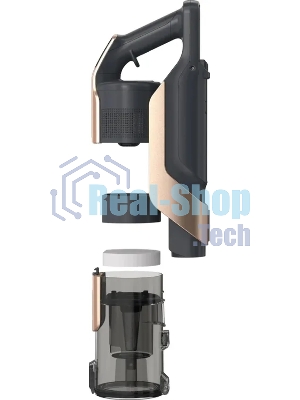 Пылесос вертикальный Haier C6 Flexi антрацит/золотистый, питание от аккумулятора, 250 Вт, уборка сухая, пылесборник 0.7 л