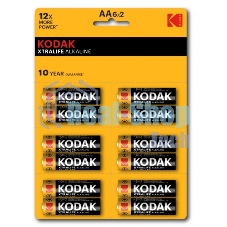 Батарейки Kodak LR6-12BL perforated (6x2BL) XTRALIFE Alkaline KAA-2x6 perf (144/576/18432) (цена за 1 шт)