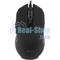 Мышь проводная Acer OMW160 черный, 6400 dpi, USB, кнопки - 8