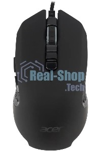 Мышь проводная Acer OMW160 черный, 6400 dpi, USB, кнопки - 8