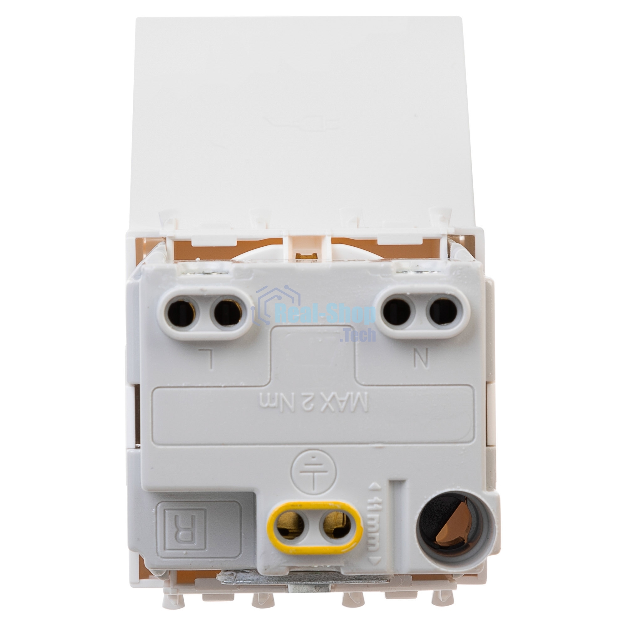 Розетка с крышкой модульная DKC 4400012 2P+E, с з/ш, 