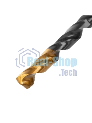 Сверло по металлу Denzel 6 мм, HSS-Tin, Golden Tip, 10 шт.