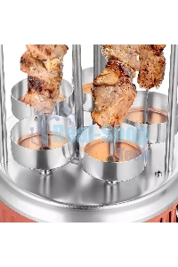 Шашлычница электрическая Kitfort КТ-1407 900Вт нержавеющая сталь/оранжевый