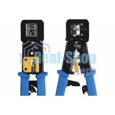 Инструмент обжимной Cabeus HT-376Z для коннекторов быстрой установки RJ-45 (8р8с), RJ-11/12 (6р6с, 6р4с, 6р2с), профессиональный, с храповым механизмом