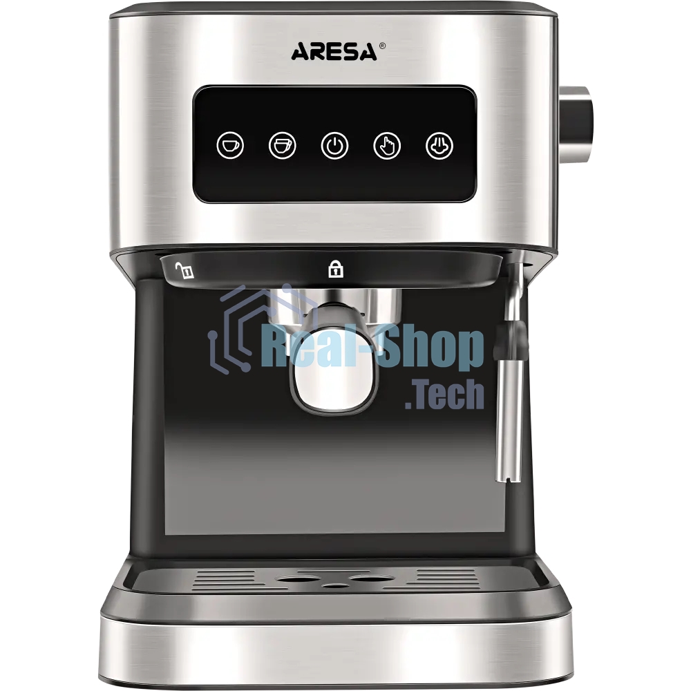 Кофеварка рожковая ARESA AR-1612 черный, исп. кофе - молотый, 1,5 л, 1100 Вт, 15 бар