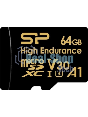 Флеш карта microSD 64Gb Silicon Power microSDHC Class 10 UHS-I A1 V30 U3 (SD адаптер) 100MB/s