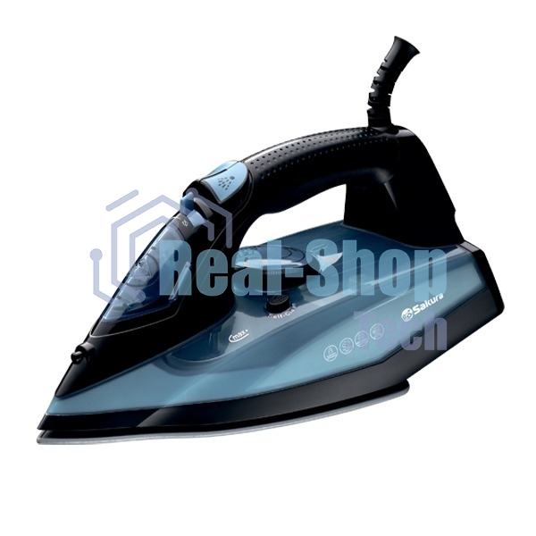 Утюг SAKURA SA-3075CBK 380мл, 2400Вт,керам, черный/синий