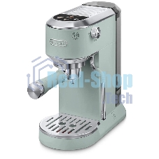 Кофеварка рожковая Delonghi EC890.GR зеленый, молотый, 1,1 л, 1450 Вт, 15 бар