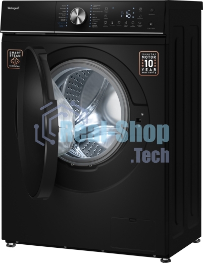 Стиральная машина Weissgauff WM 47147 DC Inverter Steam Black черный, загрузка фронтальная 7 кг, 1200 об/мин, класс A+++