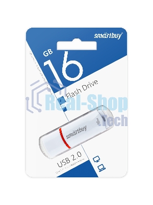 Флешка USB SmartBuy 16Gb Crown белый (SB16GbCRW-W)
