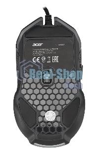 Мышь проводная Acer OMW160 черный, 6400 dpi, USB, кнопки - 8
