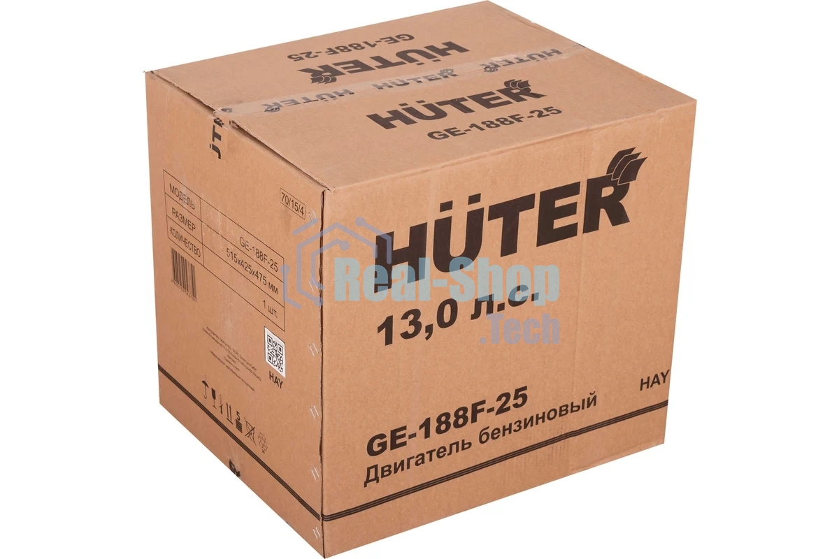 Двигатель бензиновый HUTER GE-188F-25