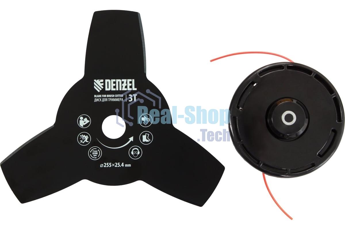 Триммер бензиновый Denzel DR-43S, 43 см3, разъемная штанга, состоит из 2 частей