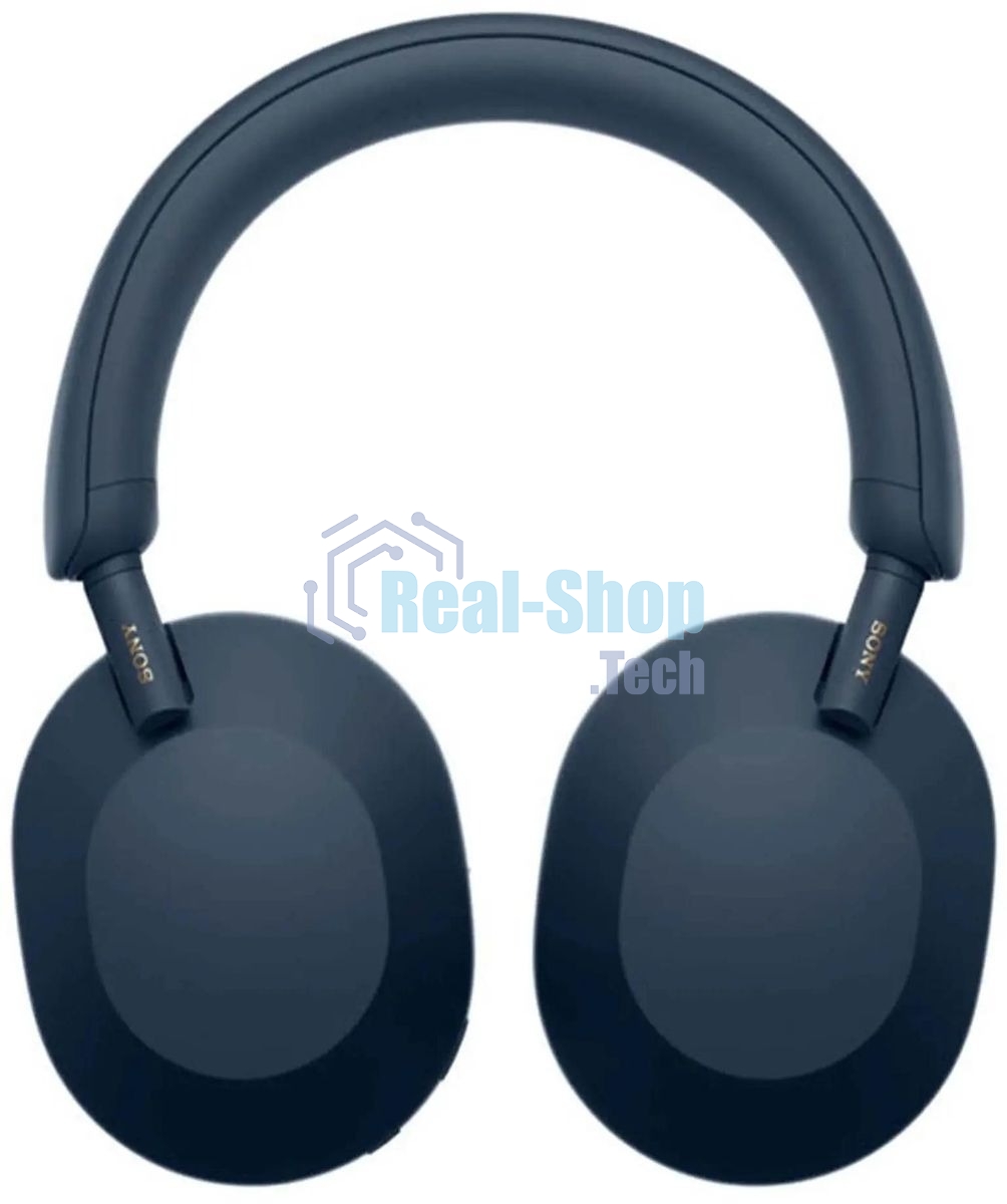 Наушники мониторные Sony WH-1000XM5, 1.2м, Buetooth, синий