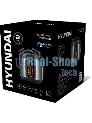 Мультиварка-скороварка Hyundai HYMC-2404 серебристый/черный, 5 л, 900 Вт, сенсорное, 35 программ