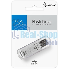 Флешка USB SmartBuy V-Cut silver (SB256 GbVC-S3), 256Gb, USB 3.0, R/W 75/30, серебристый