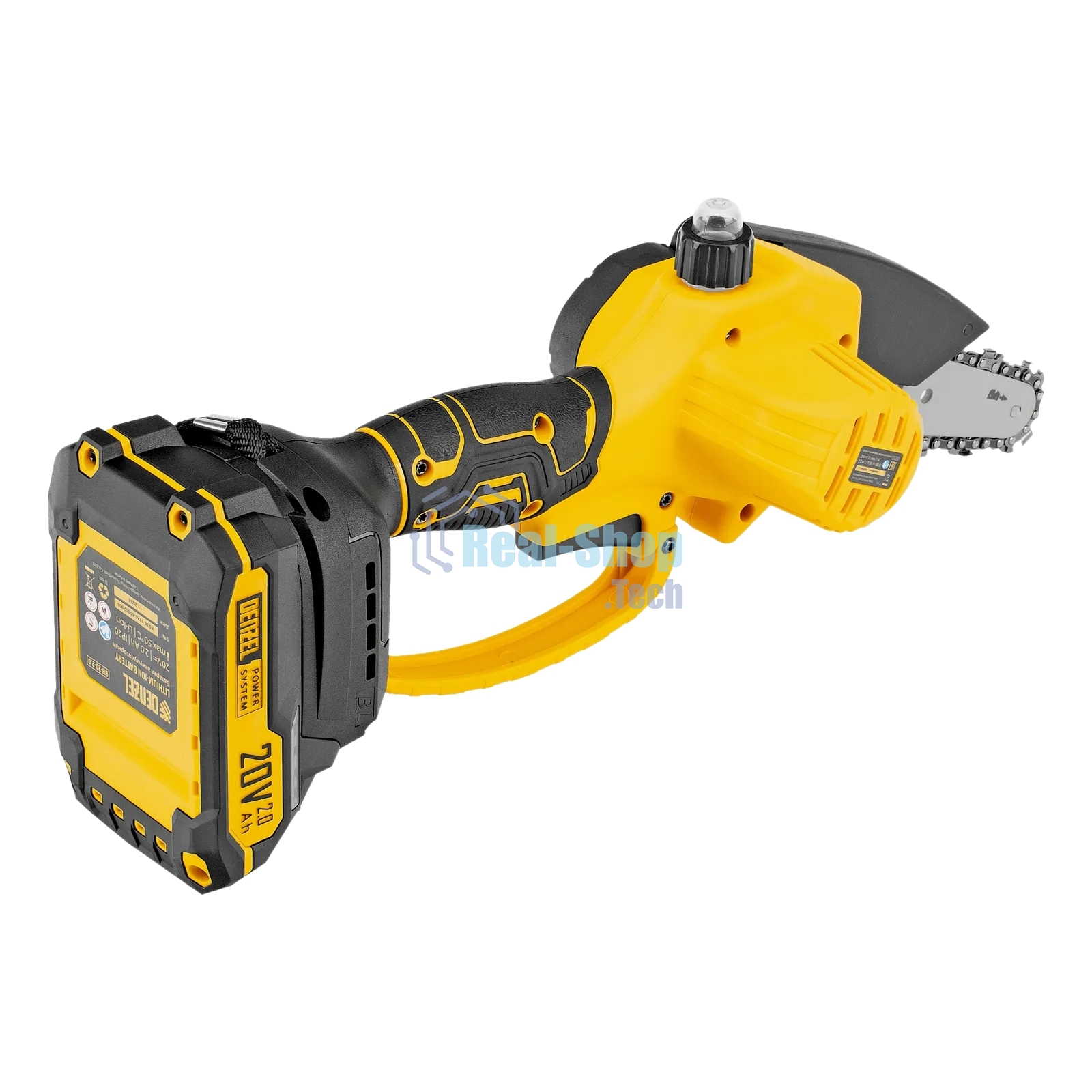 Цепная мини-пила аккумуляторная бесщет. Denzel CCS-150, шина 150 мм, Li-Ion, 20 В