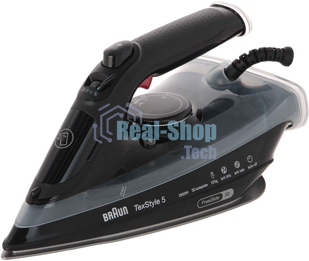 Утюг Braun SI5088BK черный/серый, 2800 Вт, 50 г/мин, 220 г/мин, 300 мл
