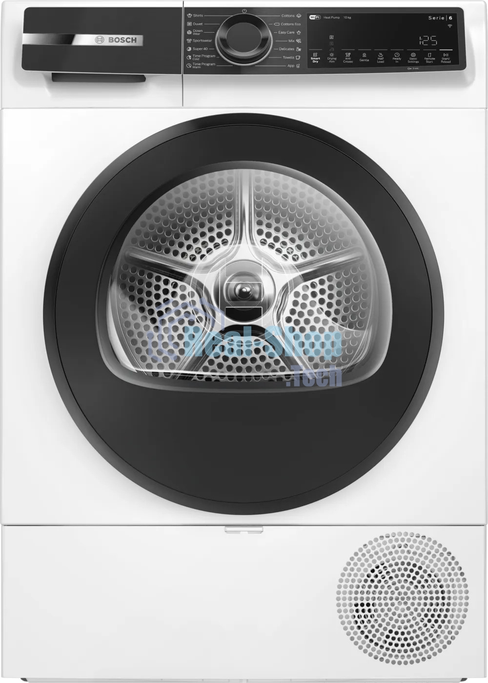 Сушильная машина Bosch Serie 6 WQK25200ME, с тепловым насосом, макс.загрузка - 10 кг, Класс энергоэфф-ти: A++, LED-дисплей с текстовой информацией. 15 автопрограмм сушки,Easy Clean with A++,габариты: 842x598x613 mm, белый