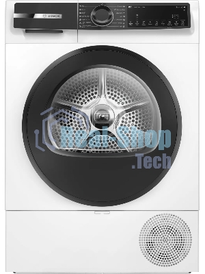 Сушильная машина Bosch Serie 6 WQK25200ME, с тепловым насосом, макс.загрузка - 10 кг, Класс энергоэфф-ти: A++, LED-дисплей с текстовой информацией. 15 автопрограмм сушки,Easy Clean with A++,габариты: 842x598x613 mm, белый