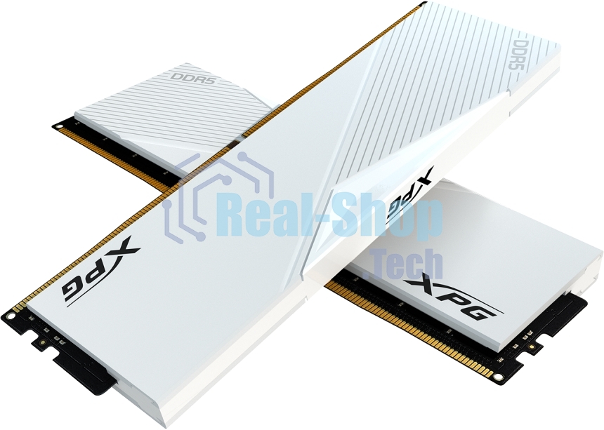 Оперативная память XPG Lancer, DDR5, 64GB (2x32GB), 6000MHz, CL30, DIMM, с радиаторами, белый
