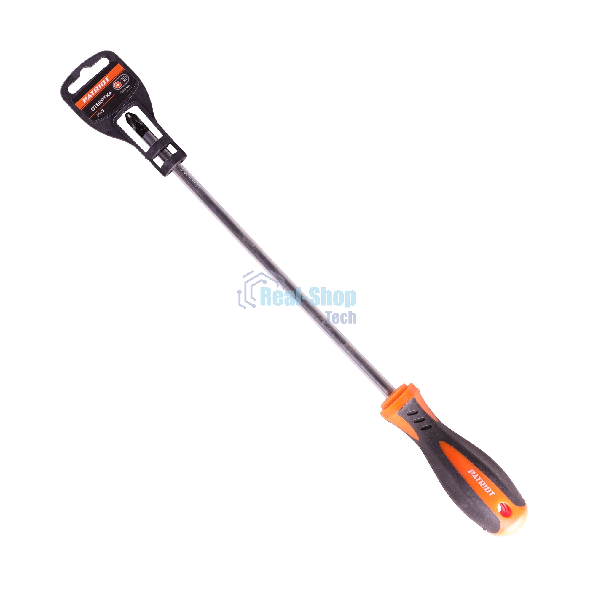 Отвертка Patriot PH3x250, CR-V, магнитная, двухкомпонентная рукоятка