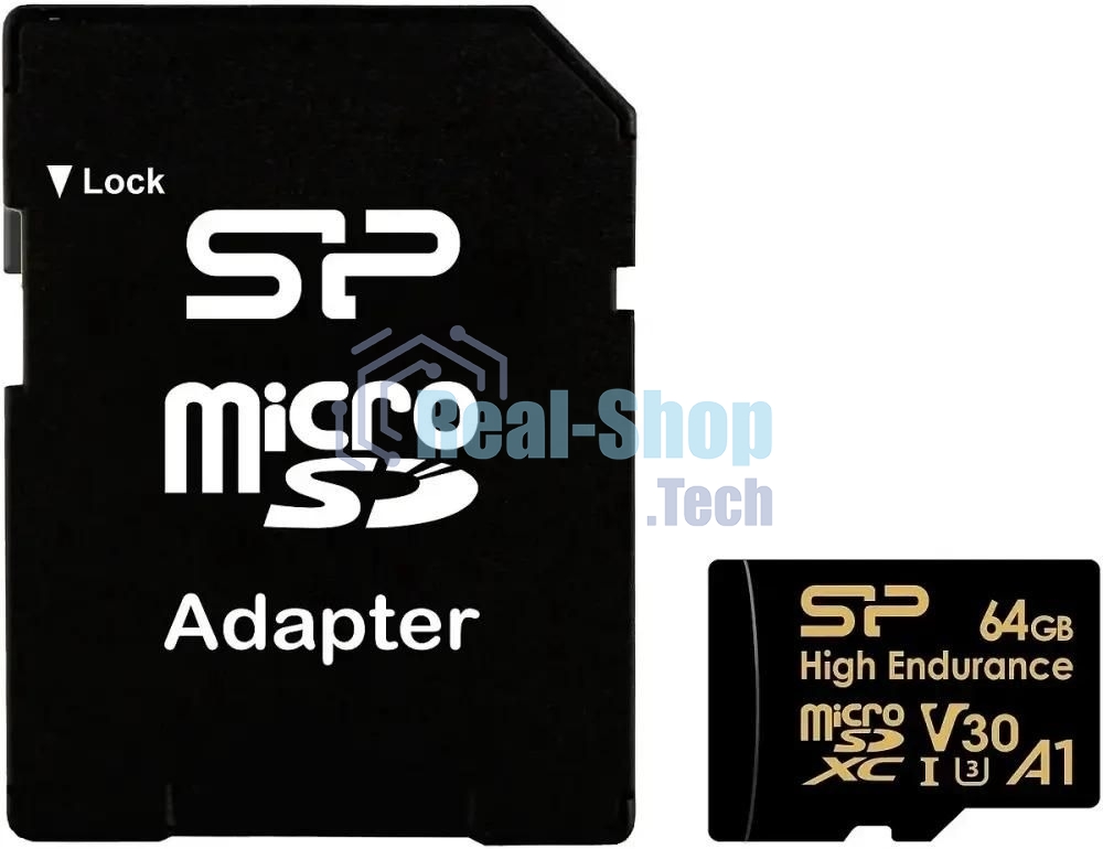 Флеш карта microSD 64Gb Silicon Power microSDHC Class 10 UHS-I A1 V30 U3 (SD адаптер) 100MB/s