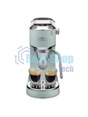 Кофеварка рожковая Delonghi EC890.GR зеленый, молотый, 1,1 л, 1450 Вт, 15 бар